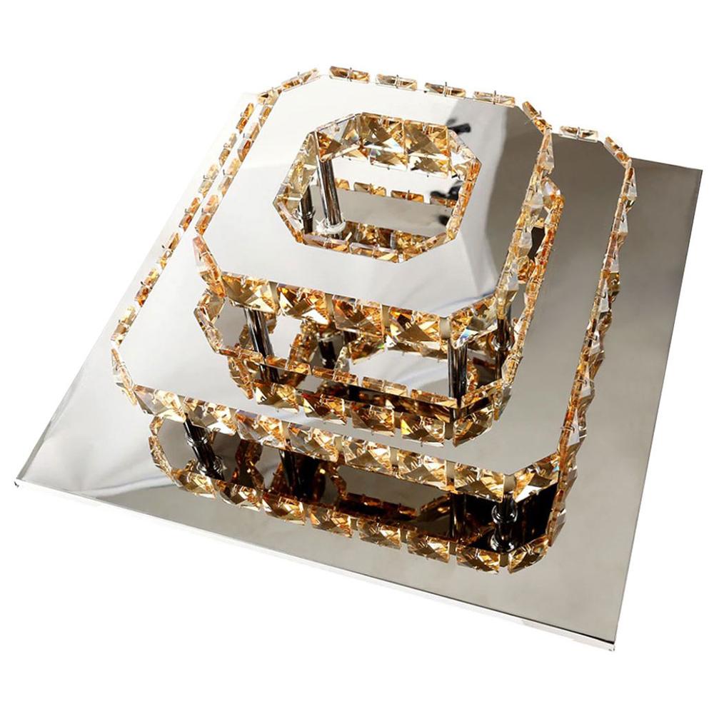 Deckenlampe Kristall LED 24W quadrat APP409-C