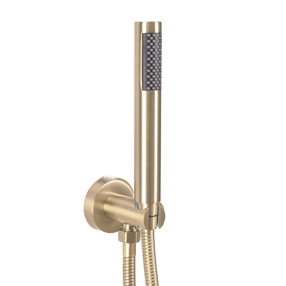 Slēptās dušas komplekts LUNGO Gold ar termostatu + BOX