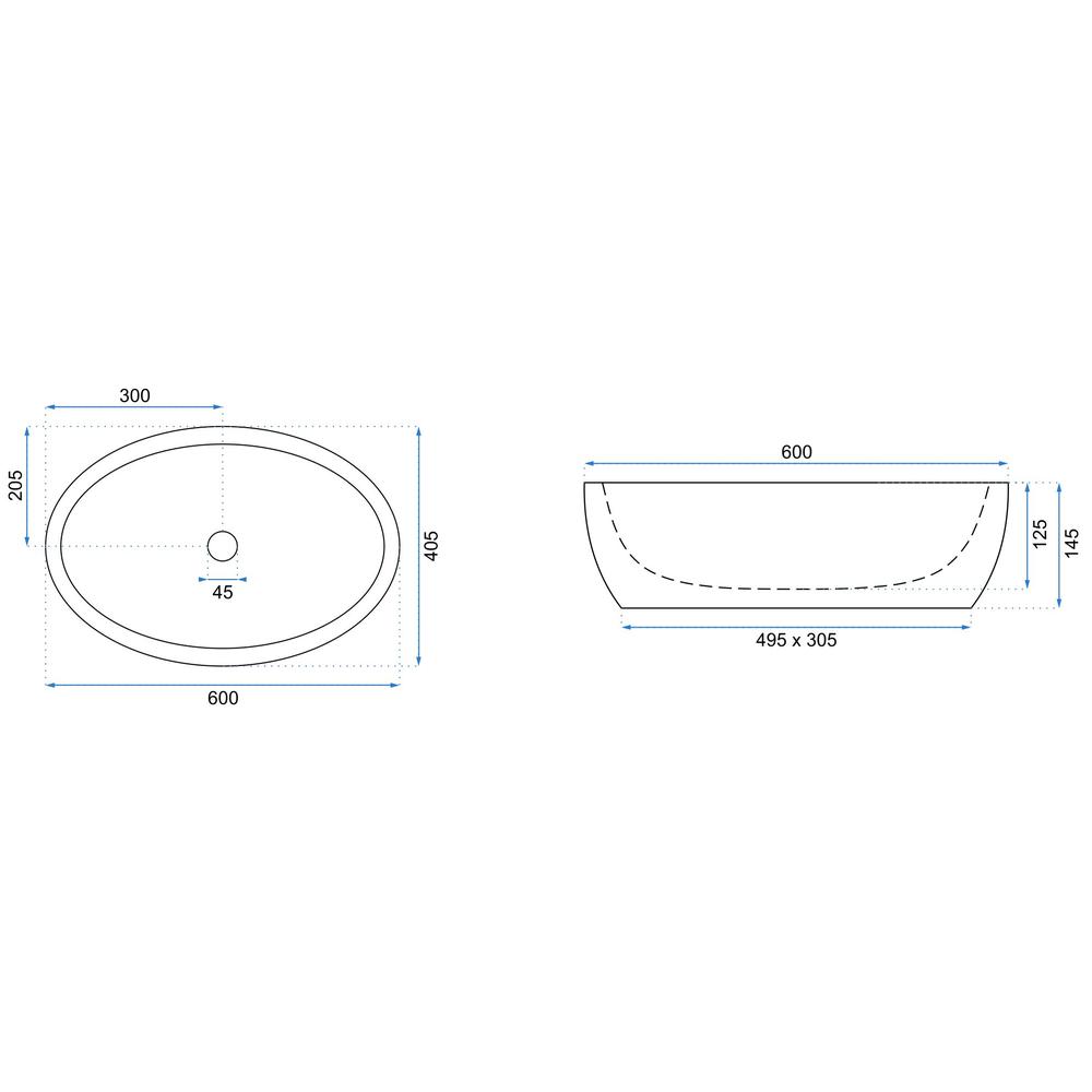 Vasque à poser Rea Meryl Black / Gold