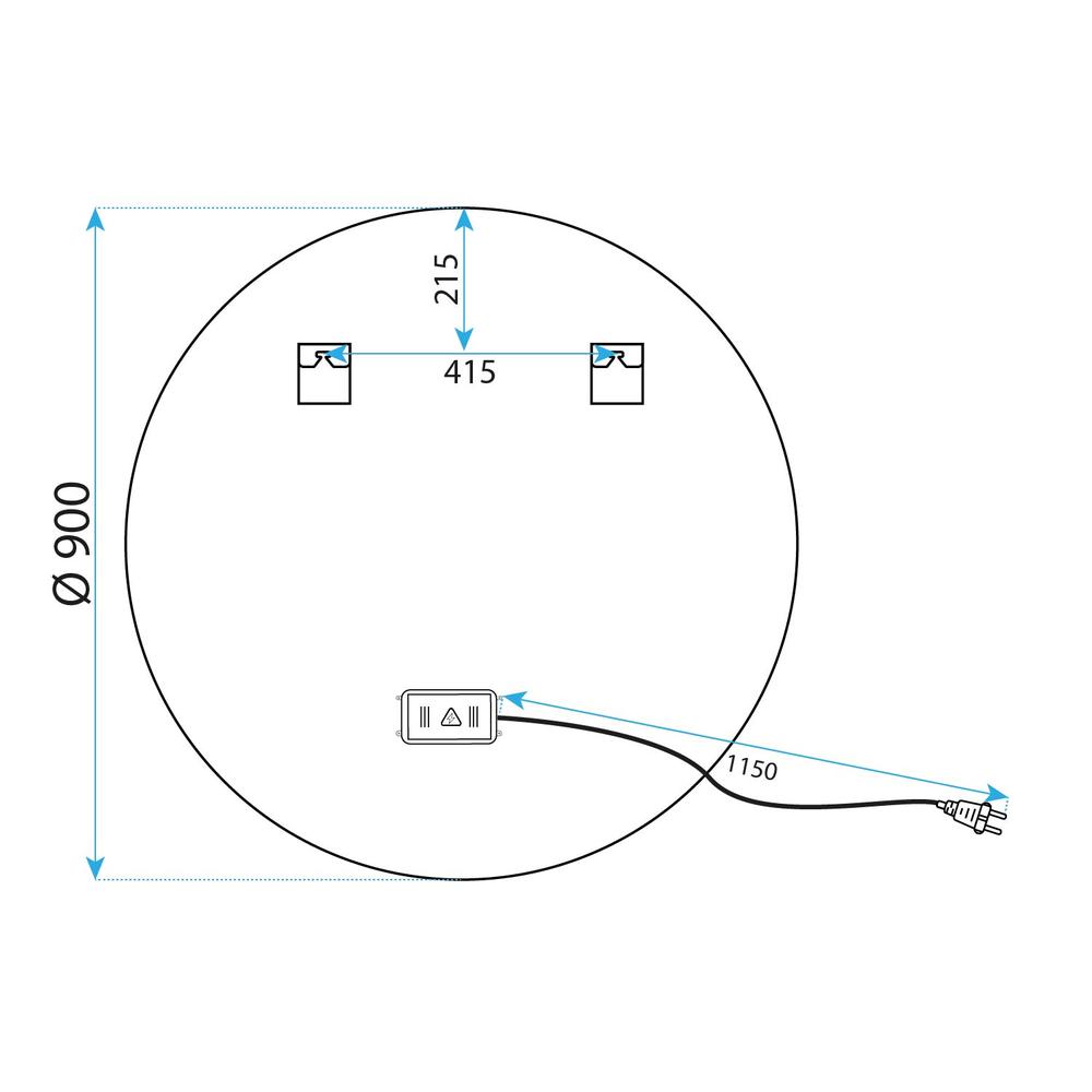 Mirror LED 90cm MMJ Gold