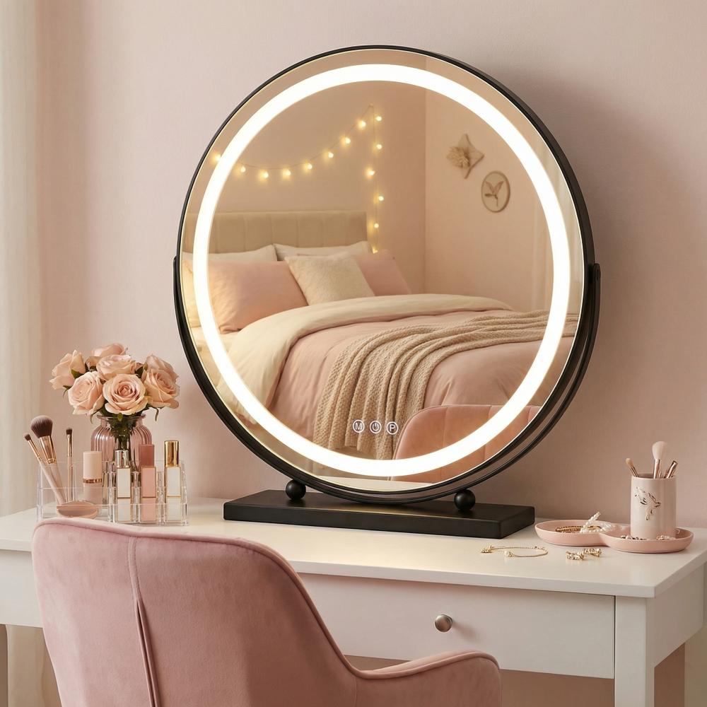 Oglindă LED MAKE-UP Black 50 cm