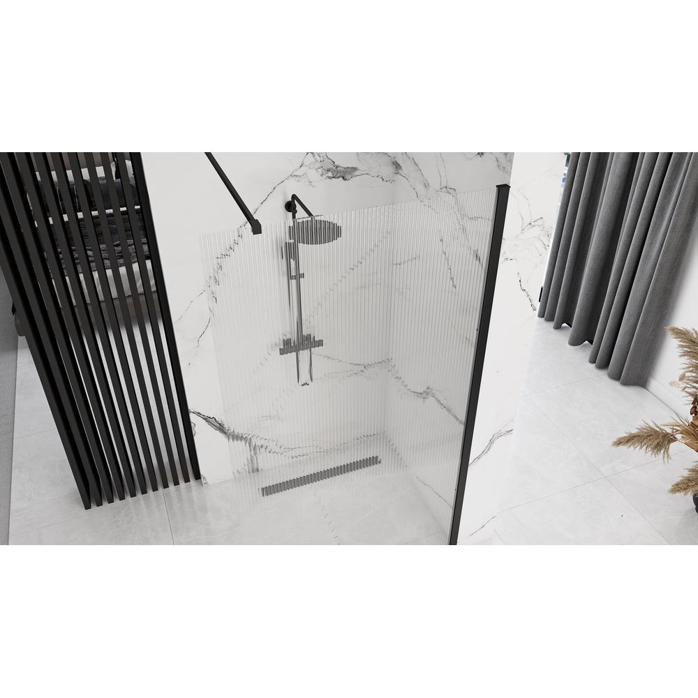 Zid za tuš Rea Aero Intimo Black Mat 100