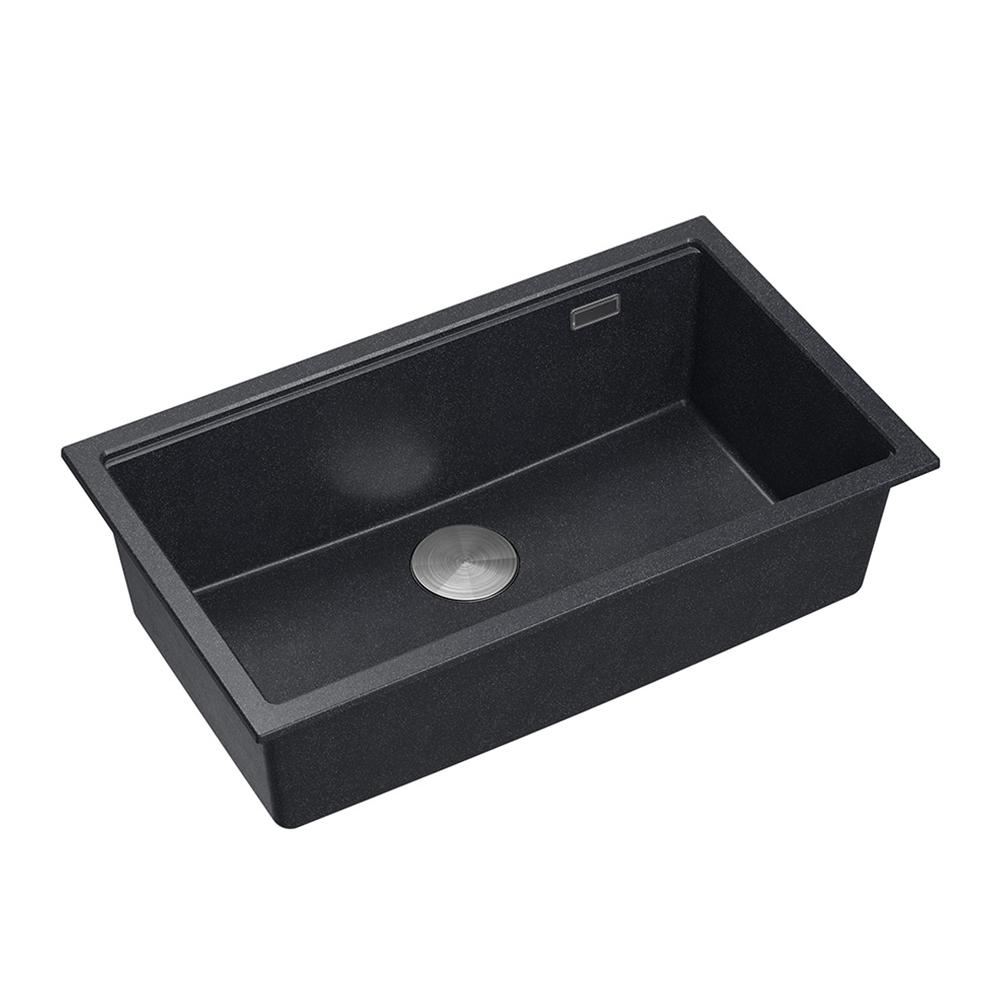 гранитная мойка Logan 110 Black Metallic