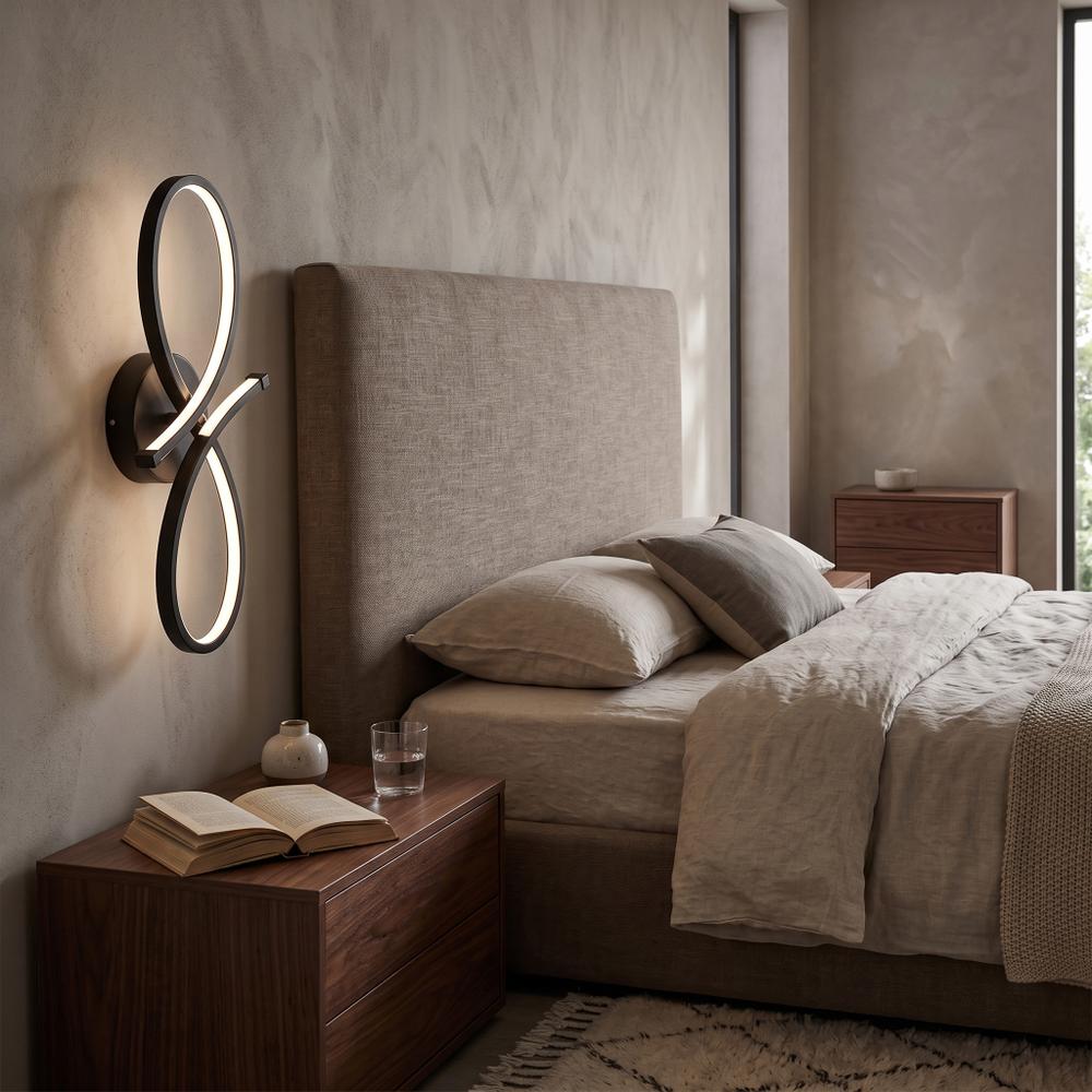 LAMPA ŚCIENNA KINKIET LED APP1050-W Czarna
