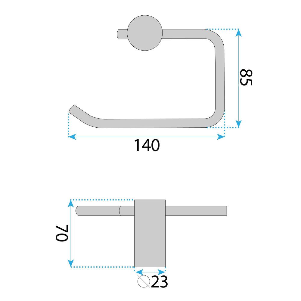 Suport hârtie igienică A62309BG OTTO Brush Gold