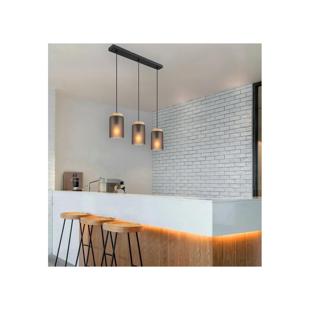 Hängelampe  APP1812-3CP Frosted Grey