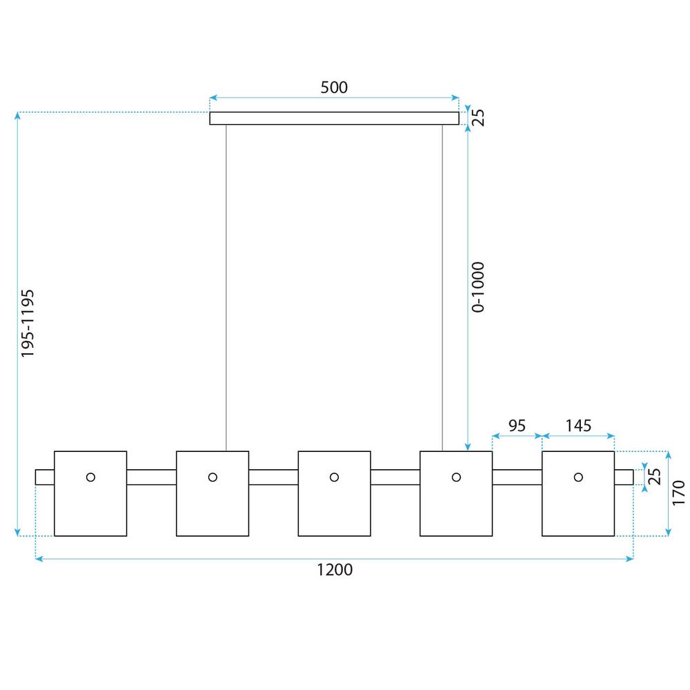 Deckenleuchte APP1706-5CP GREY G9