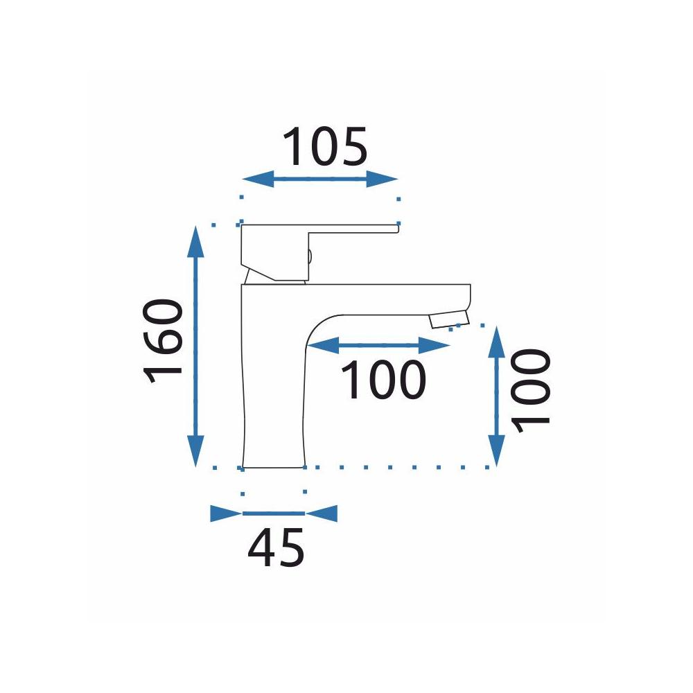 Bateria Umywalkowa REA MILD Black Rose-Gold Low