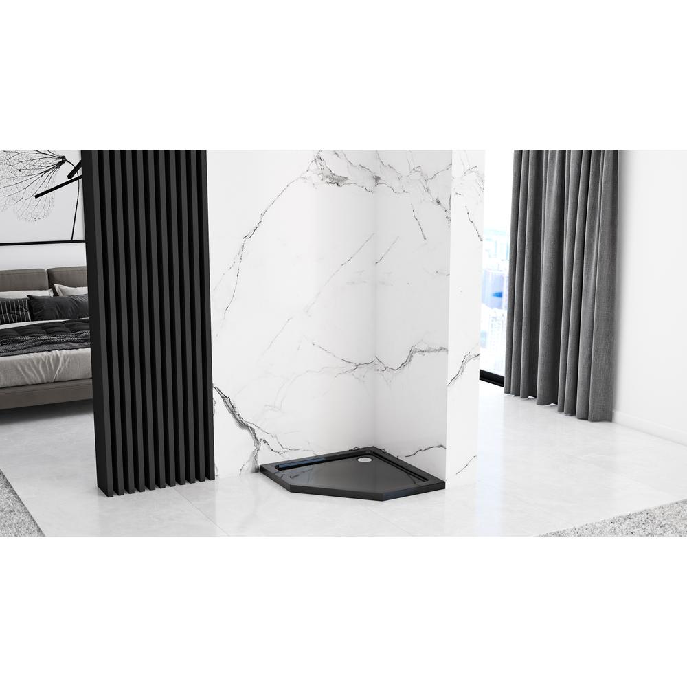 shower enclosure Rea DIAMOND BLACK MAT 90x90
