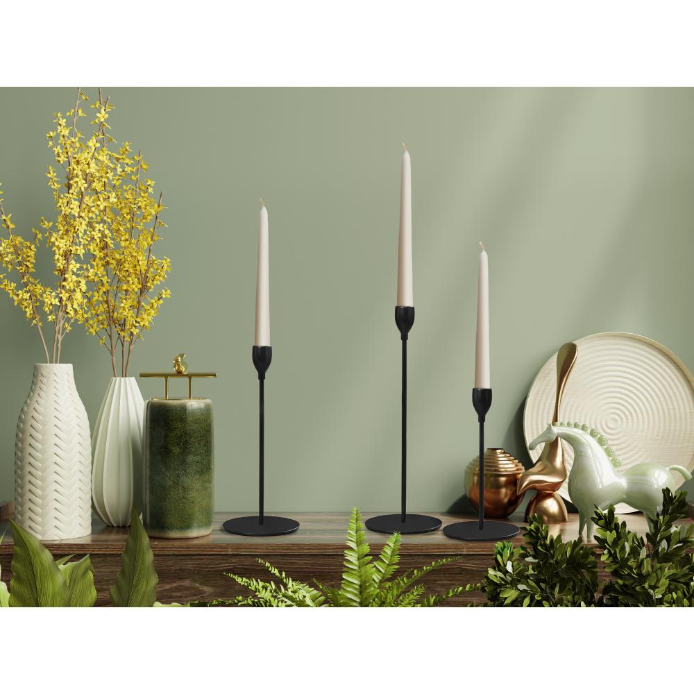 Świecznik Czarny Komplet 3 szt. KCH004-B