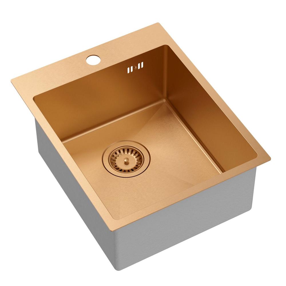 Стальная мойка для кухни RUSSEL 90 COPPER