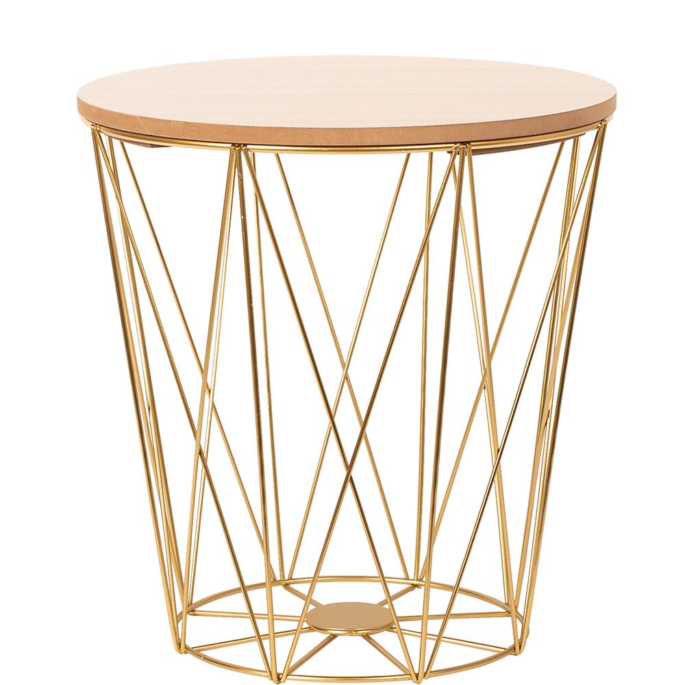 Komplet  trzech stolików drucianych TWINS gold