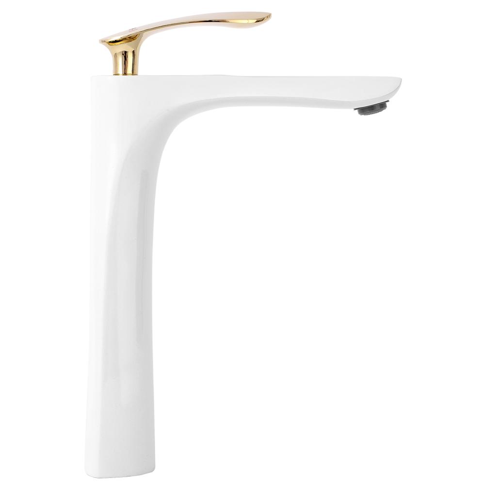 Bathroom faucet Rea Orbit White Gold High