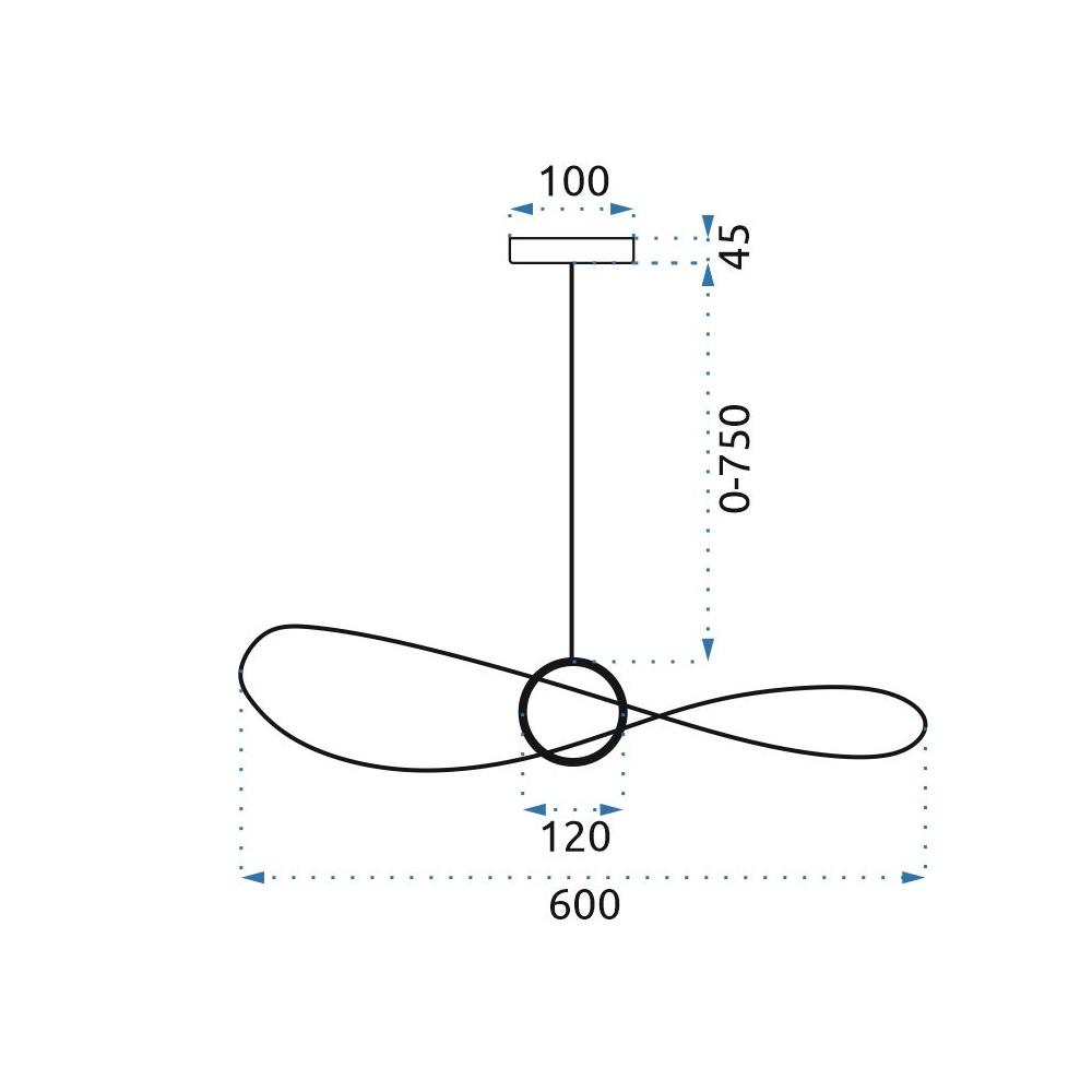 Hängelampe Led 60cm APP651-1CP