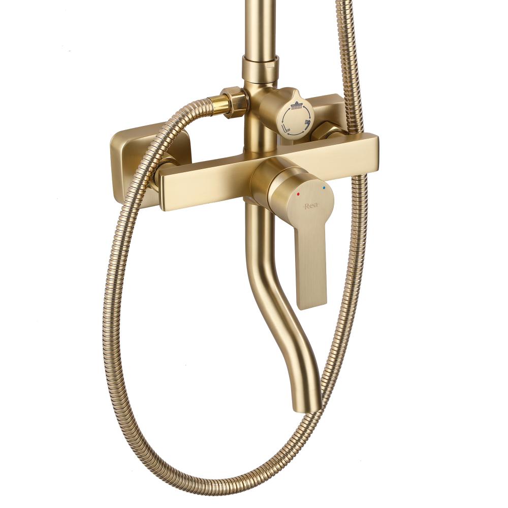 Kit de douche REA ARGUS GOLD BRUSH