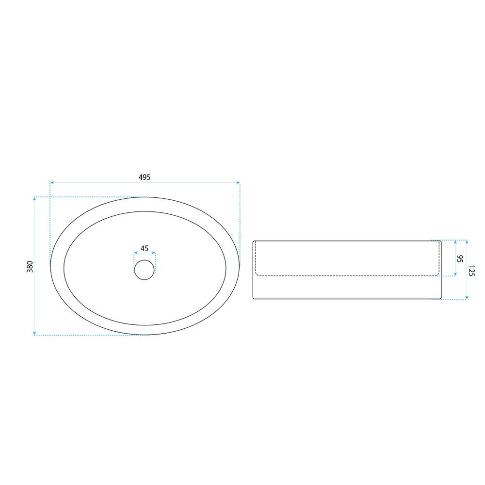 Lavatório de apoio REA Mirella Transparent