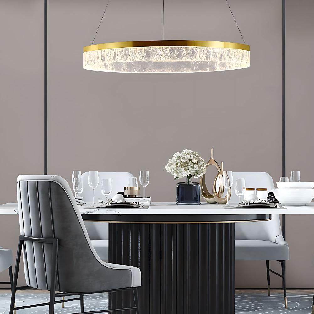 Lampa wisząca LHJ046-CP 50 cm ZŁOTA