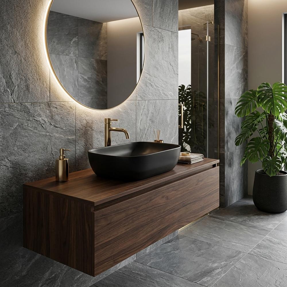 Countertop Basin Rea Belinda Black Mat