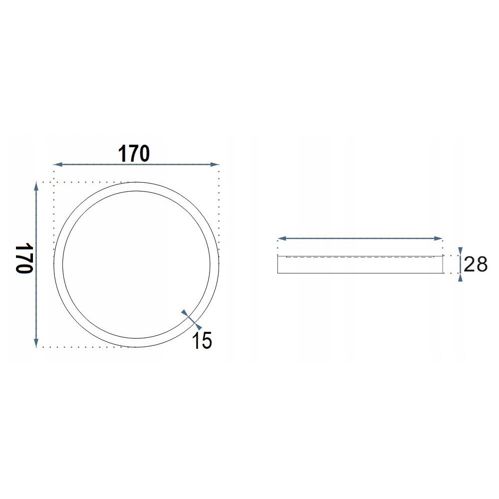 LED PANEL rund white 12W