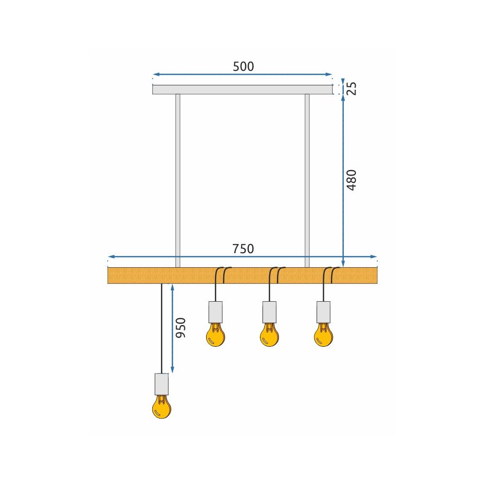 Deckenlampe  APP974-4CP LINE