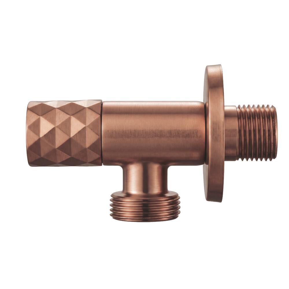 Zawór kątowy Diamond 03 1/2" x 3/4" Miedź Szczotkowana