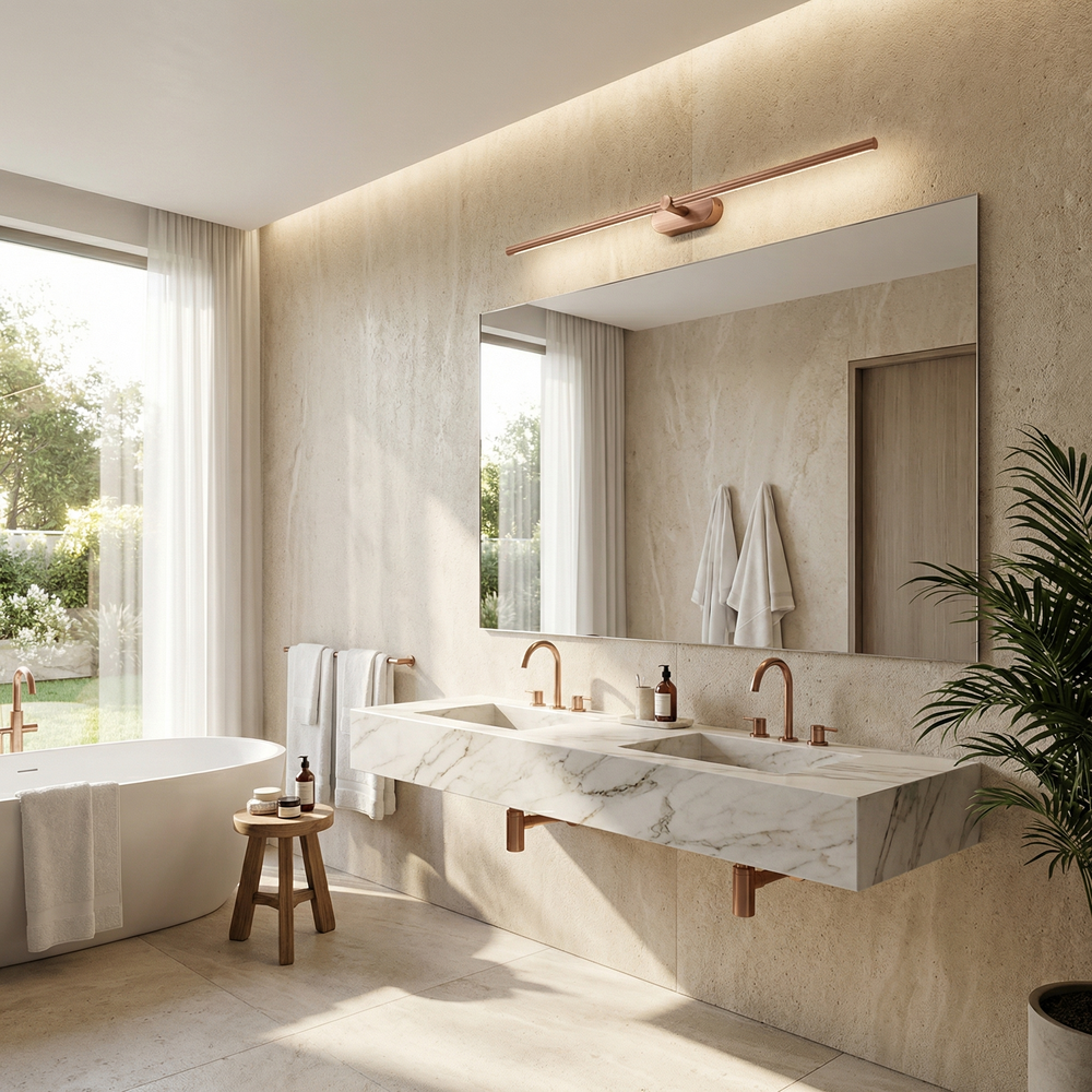 Kinkiet łazienkowy LED APP1897-1W 80 cm Miedź szczotkowana