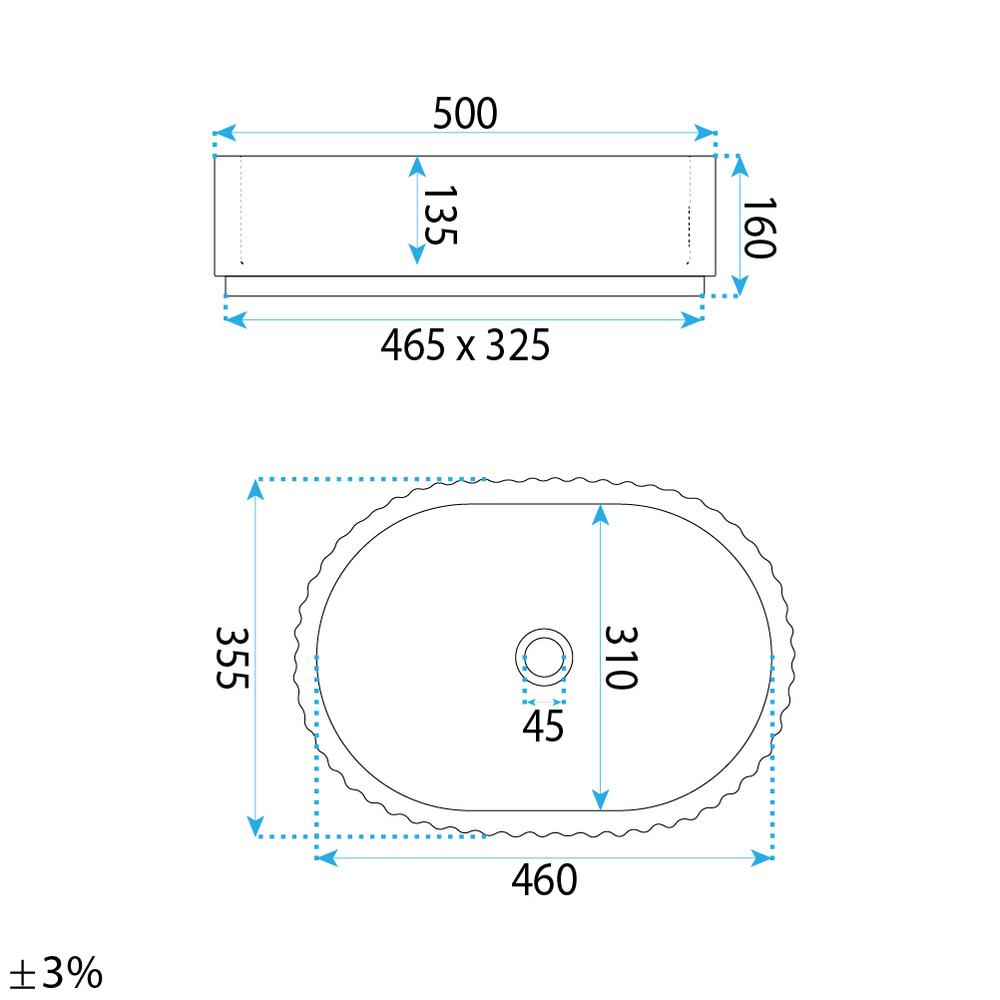 Countertop Basin Rea Margaret Beige