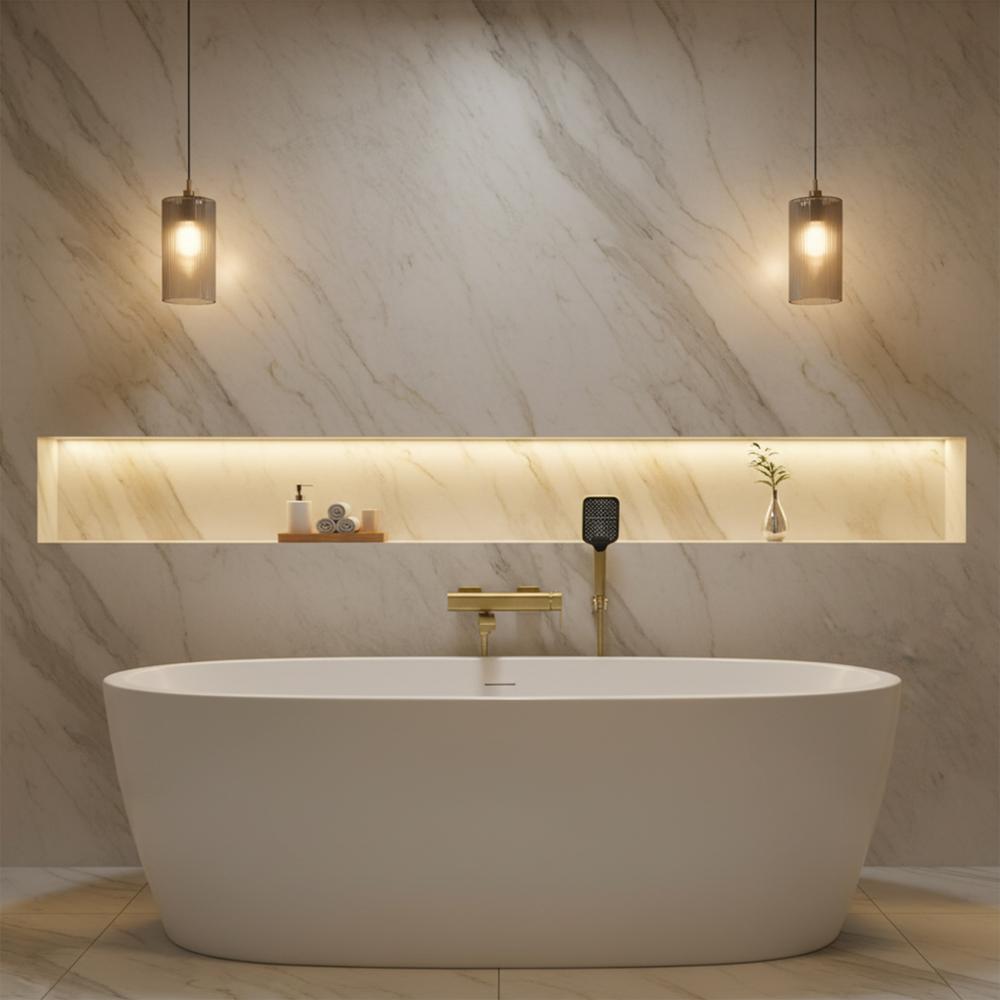 Bateria wannowa Rea Arlo Złoty Szczotkowany