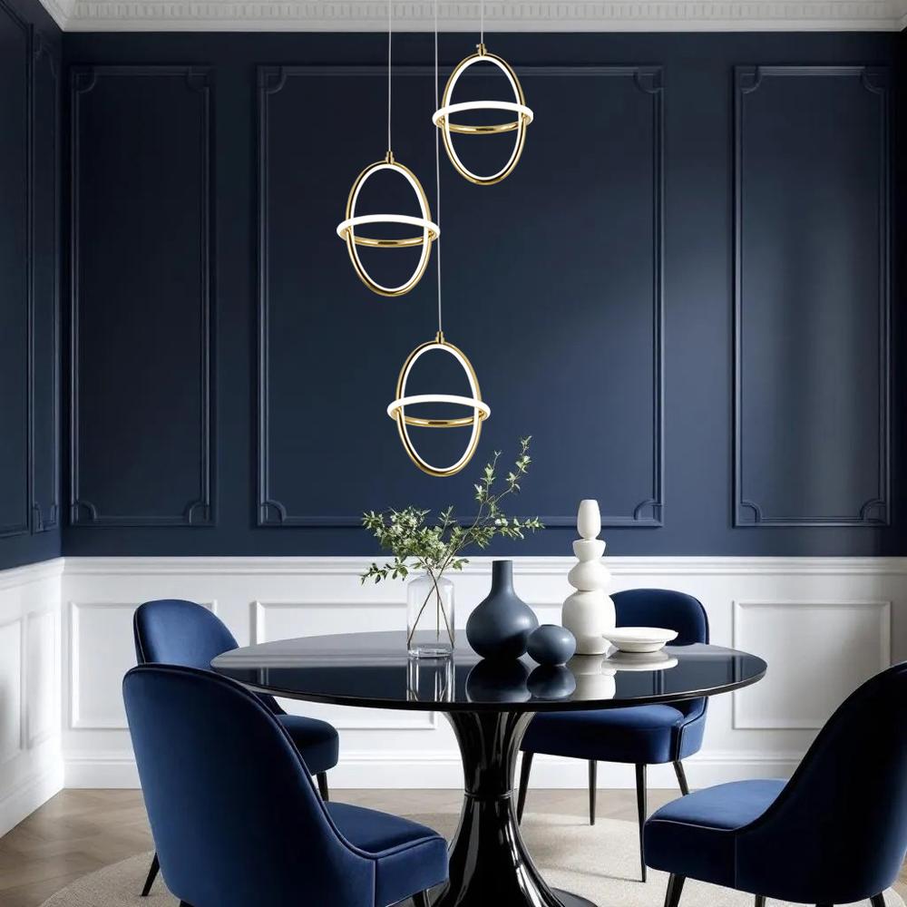 LED-Hängeleuchte G064-3CPR Gold