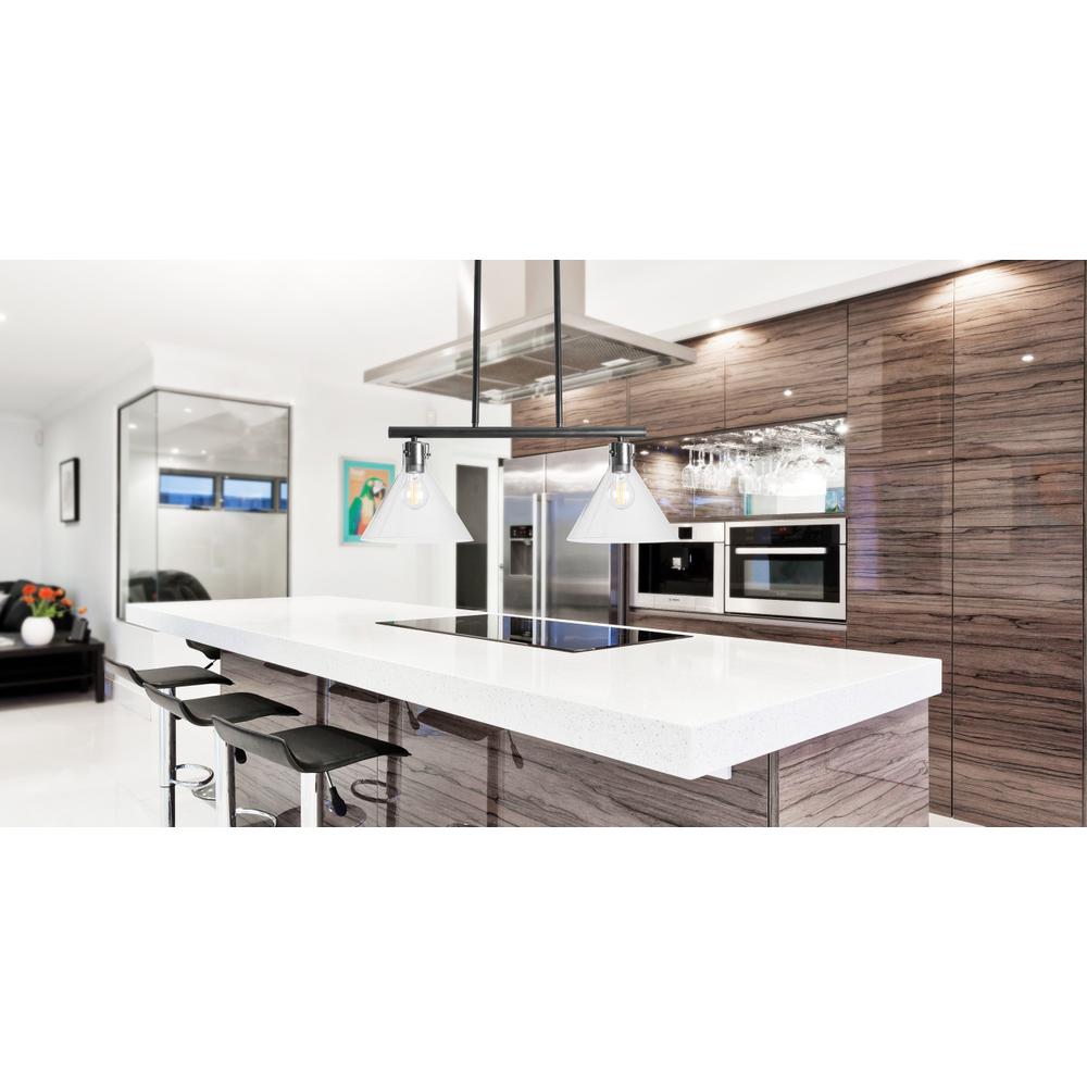 Hängelampe Glas Metall APP317-2CP