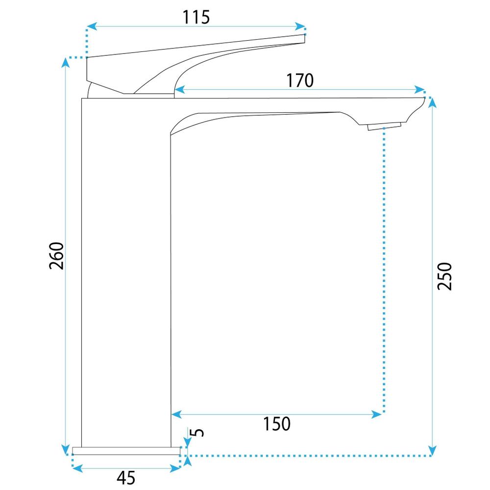 Βρύση νιπτήρα REA Prime Chrome High