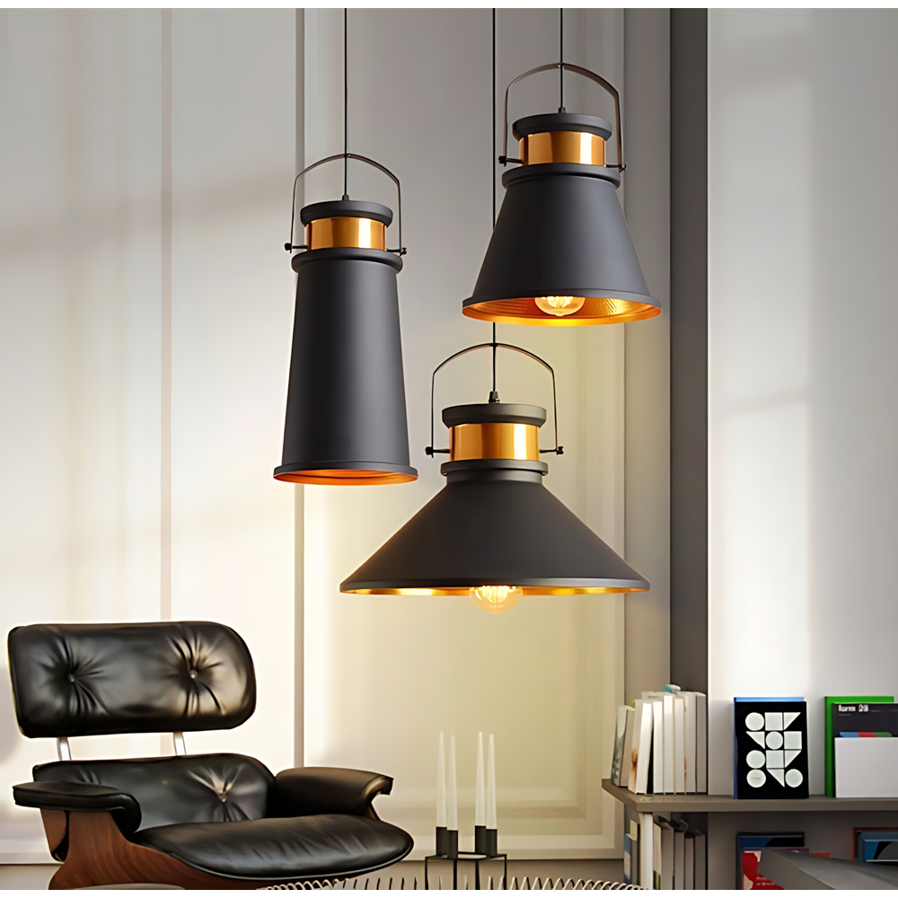 Hängelampe ASTI A Black / Gold