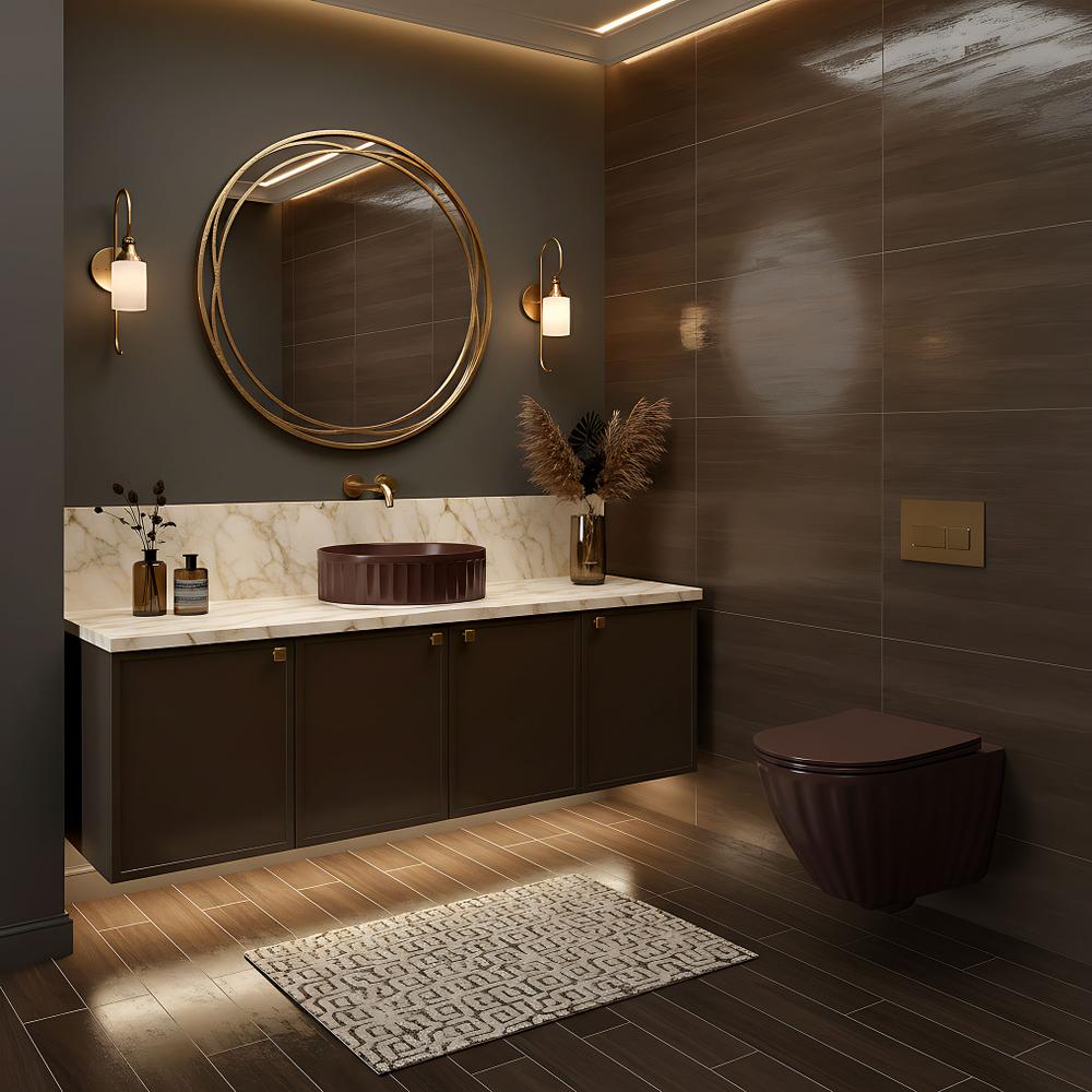 Umywalka nablatowa Rea DUO Espresso Matt