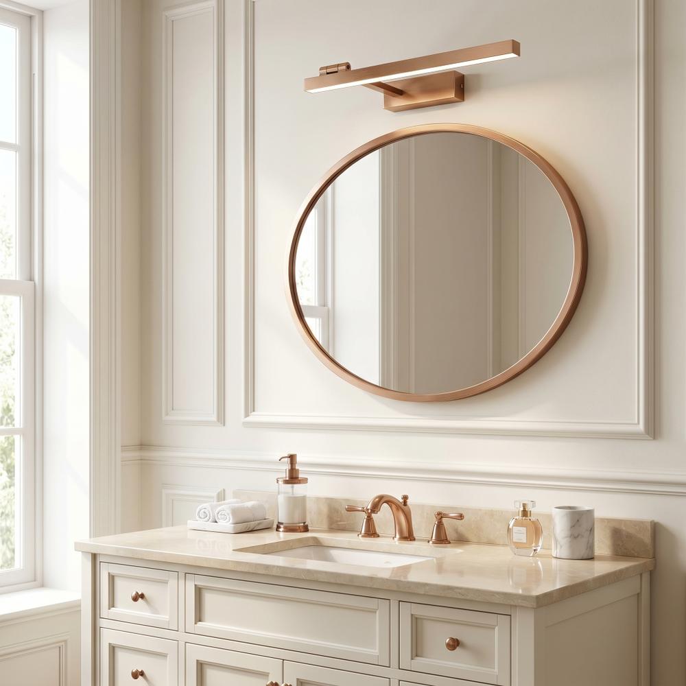 Настінний LED світильник для ванної SWE037-1W 40cm BRUSH COPPER