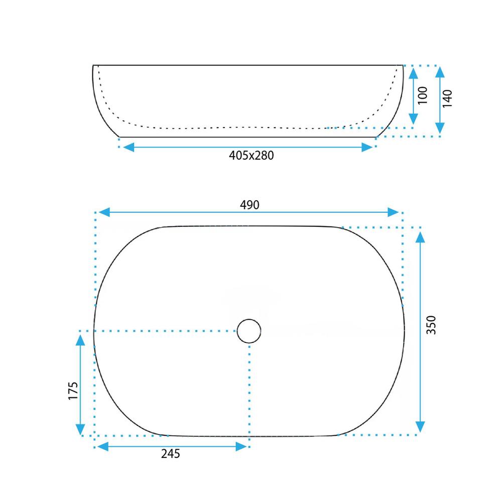 Umywalka nablatowa Rea LISA ECRU SHINY