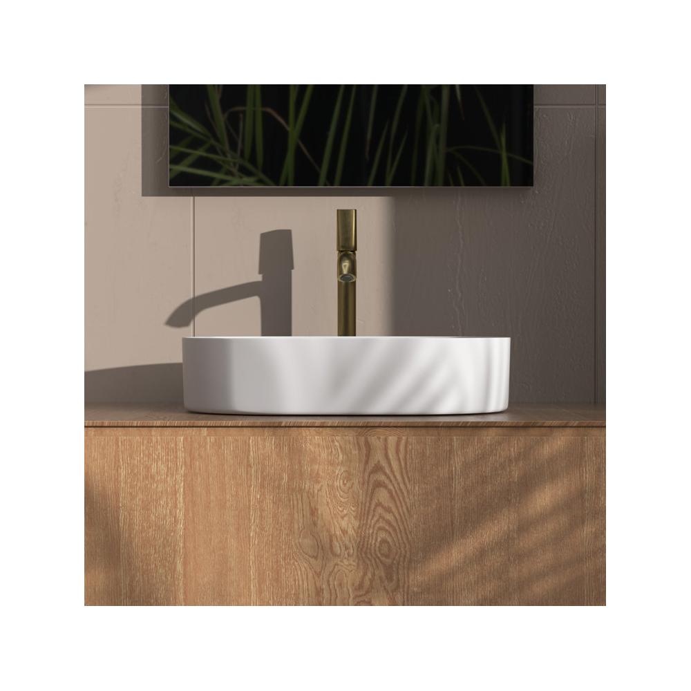 Lavabo da appoggio Rea NADIA 60 WHITE MATT