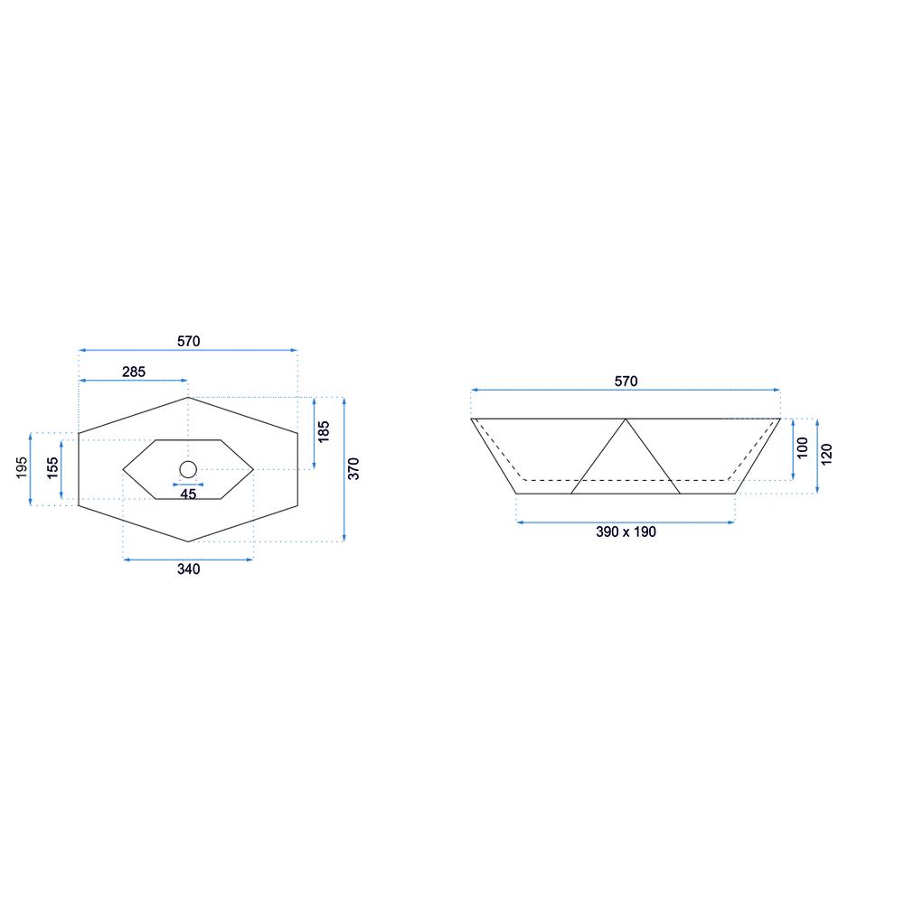 Umywalka nablatowa Rea Vegas Biała