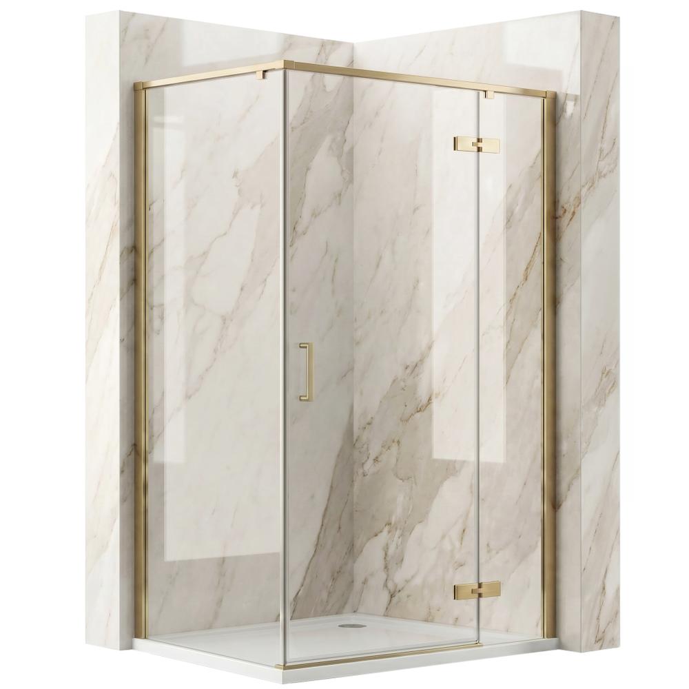 Shower enclosure Rea Bruno 100x80 Brush Gold