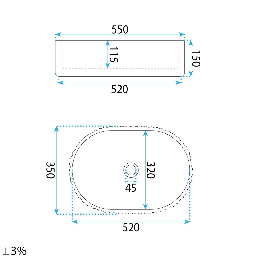 Opzetwastafel Rea Georgia