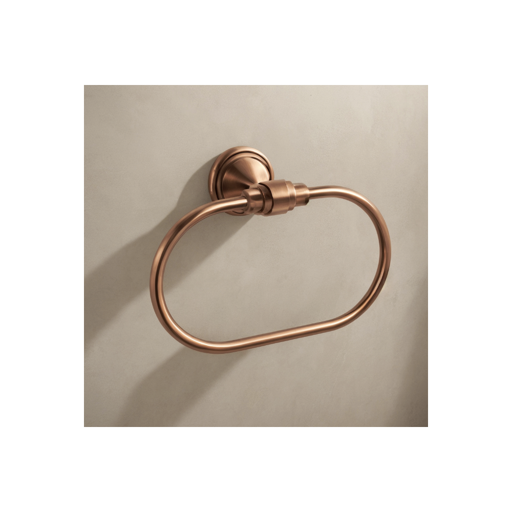 Porte-serviette de salle de bain RING 16101 Aristo Cuivre brossé