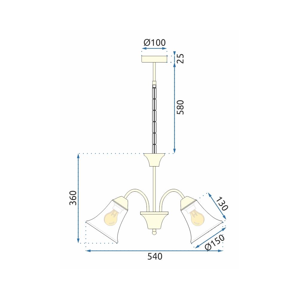 Hängelampe Vintage APP959-5CP GOLD