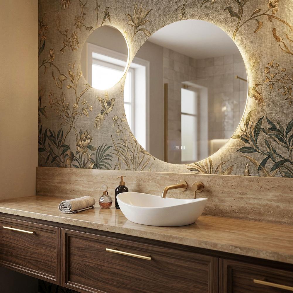 Veidrodis LED R-8040 80cm + 40cm