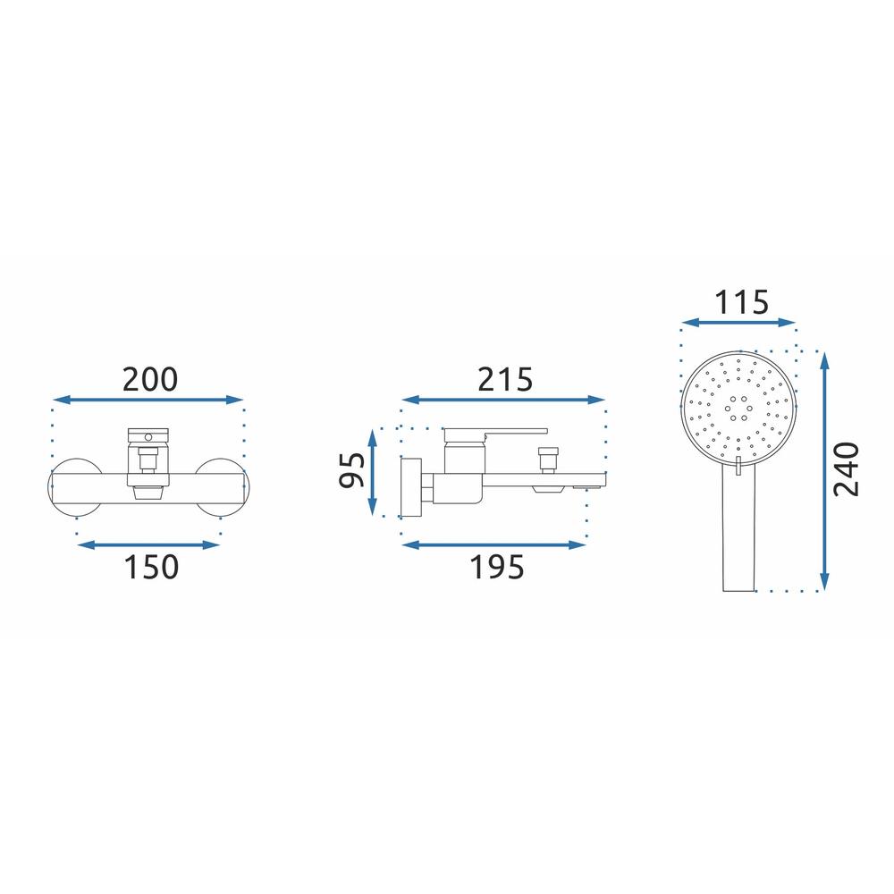 Vannas maisītājs REA Verso Gold Brushed