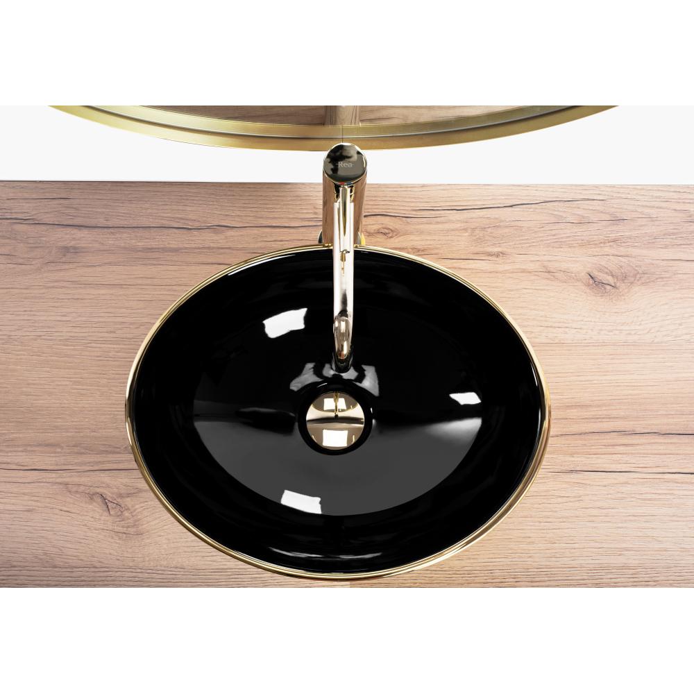 Rea Sofia Black Gold Brush tööpinna kraanikauss