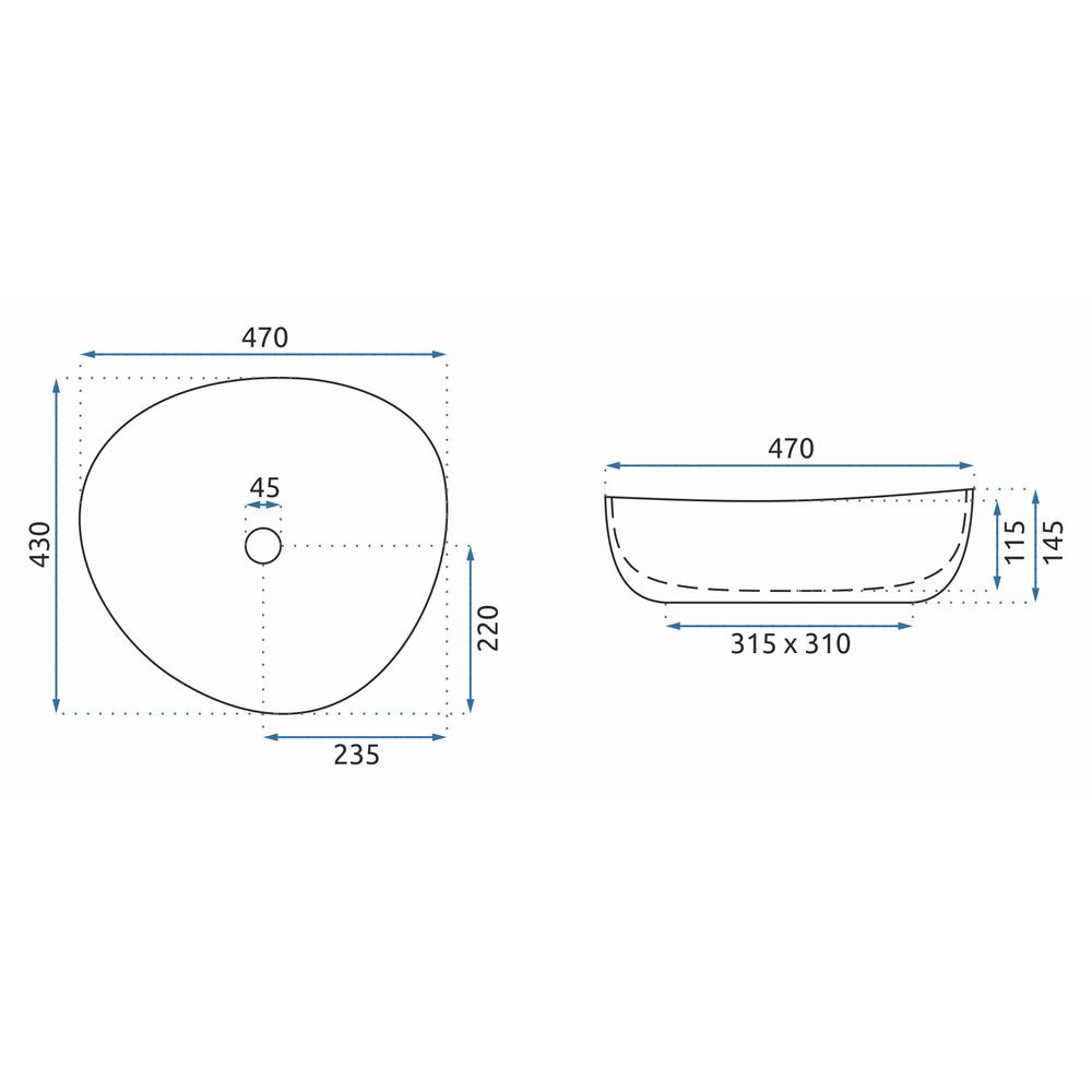 Umywalka nablatowa Rea Andrea
