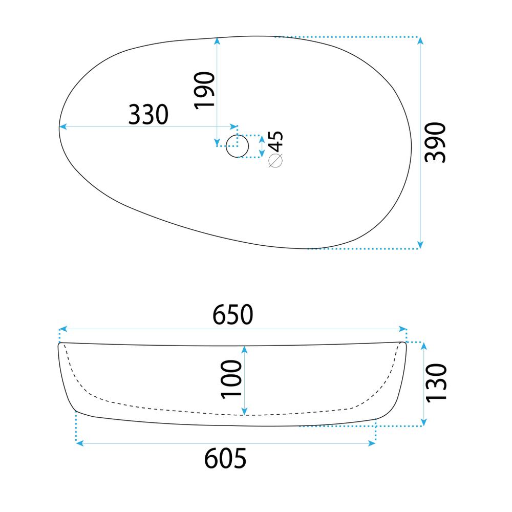 Aufsatzwaschbecken Rea SANDRA