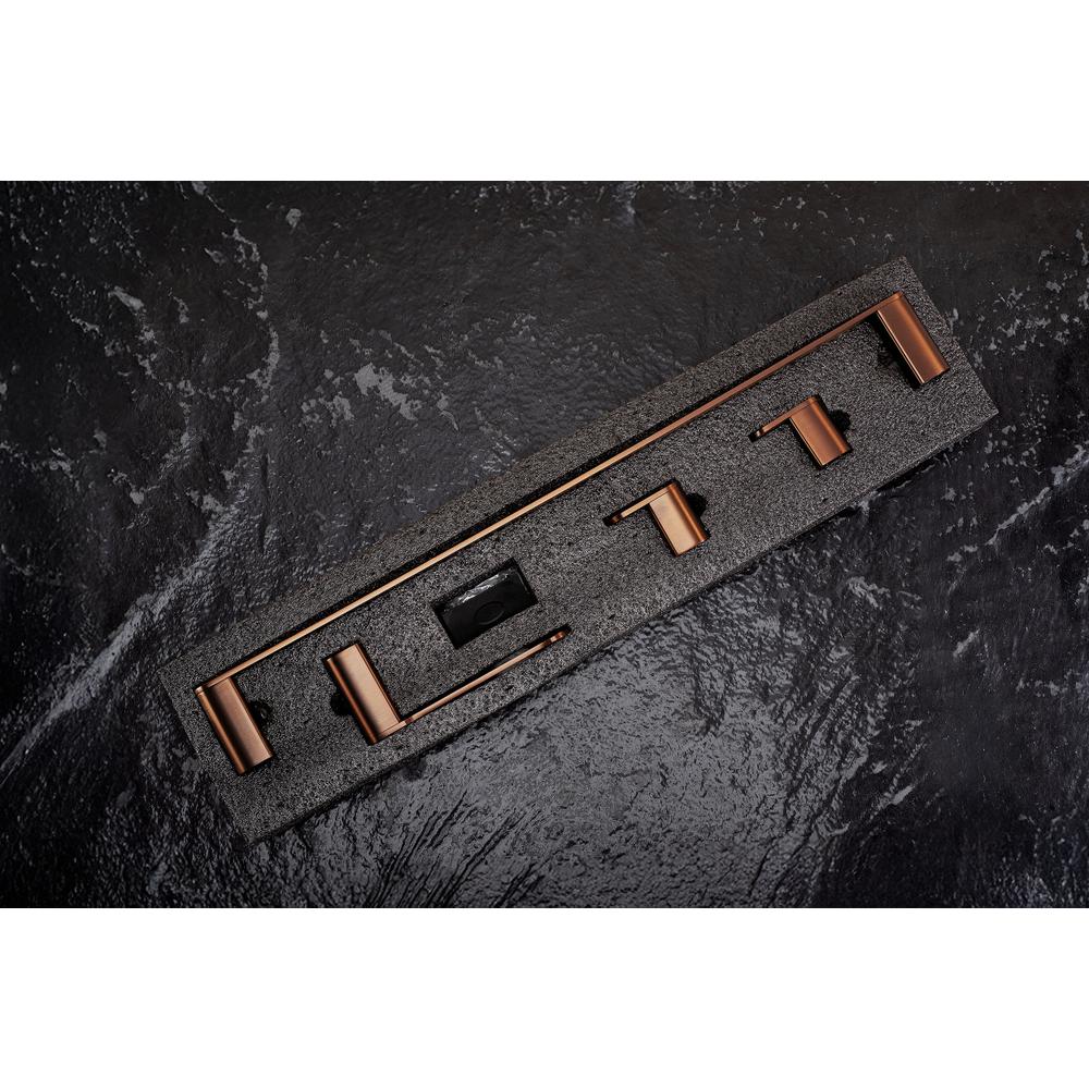 Kylpyhuonetarvikesetti Mati Brush Copper 4 osaa