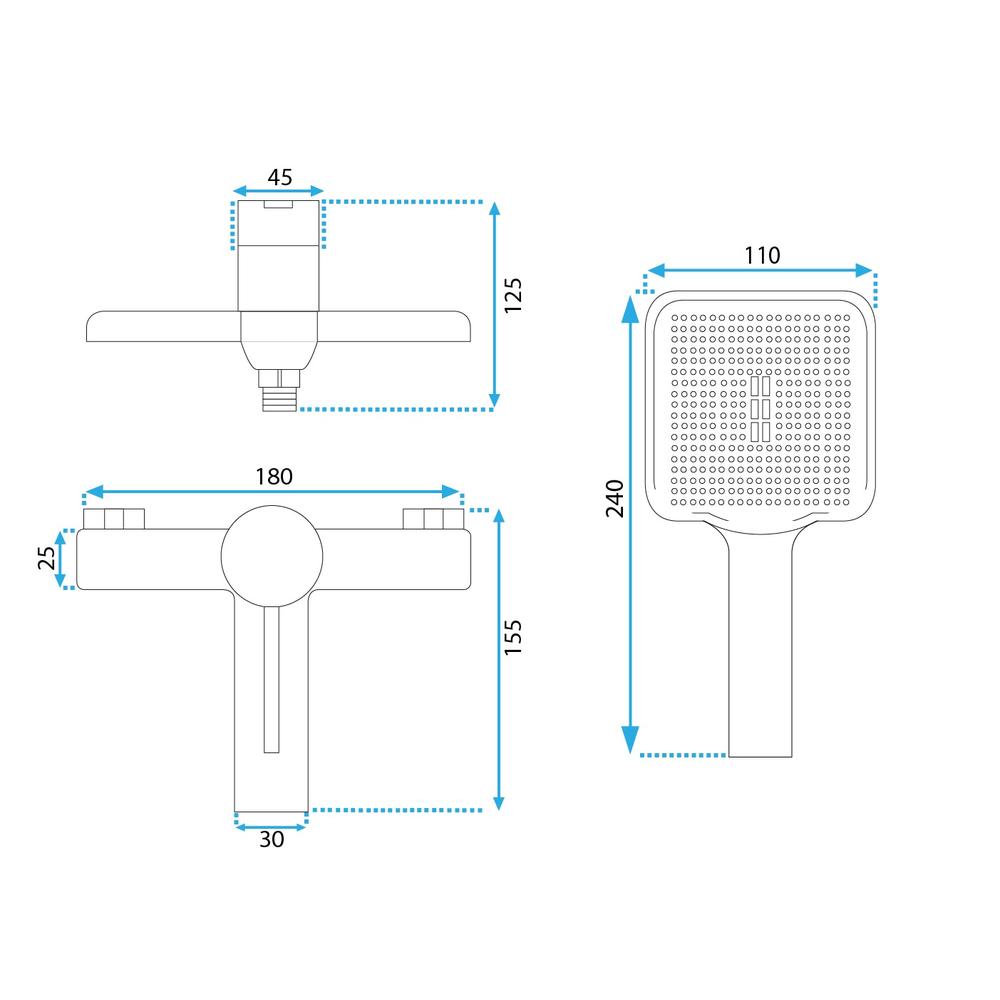 Bateria wannowa REA MELIA BIAŁA ZŁOTA