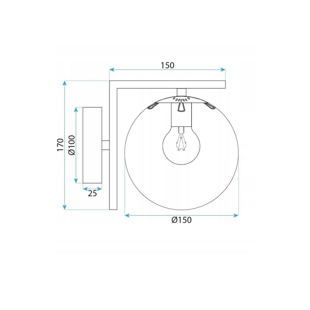 Wandlampe G101-1W Black White