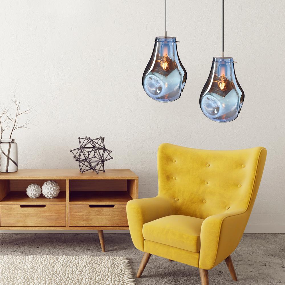 Hängelampe Glas APP327-1CP Blue